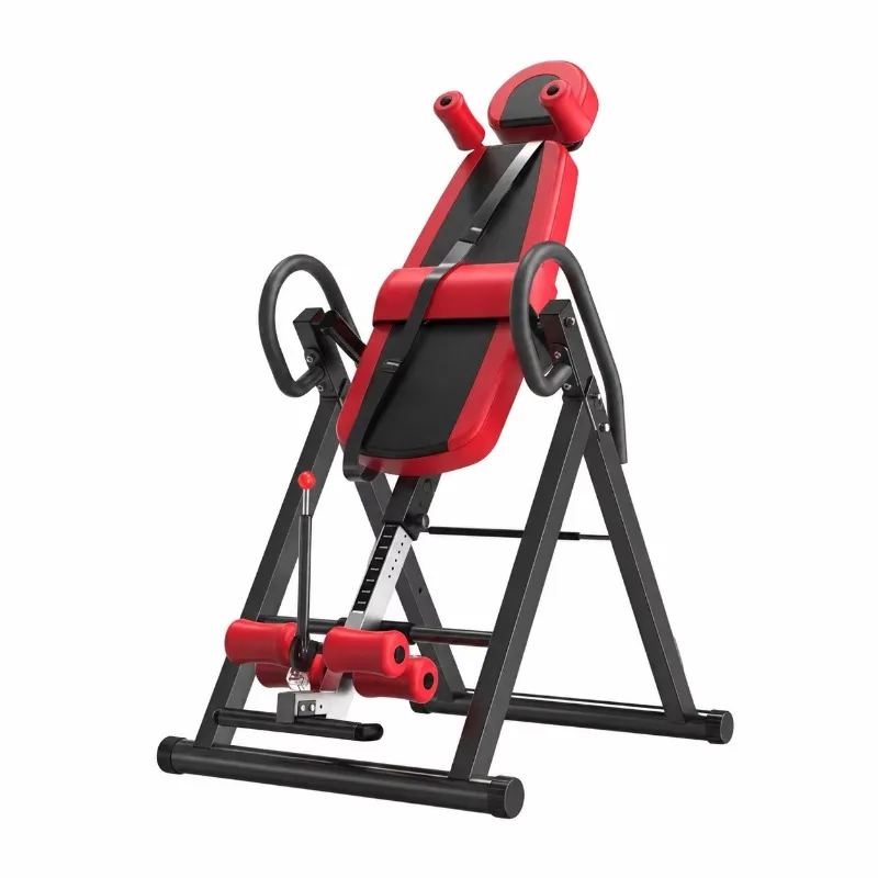 Foldable Inversion Therapy Machine Manual Adjustable Degree Spinal Decompression for Home Fitness
