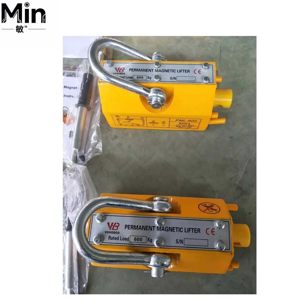 400kg Permanent Magnetic Lifter Manual Portable Permanent Magnet Crane Lifting Tool for Metal Steel Plate