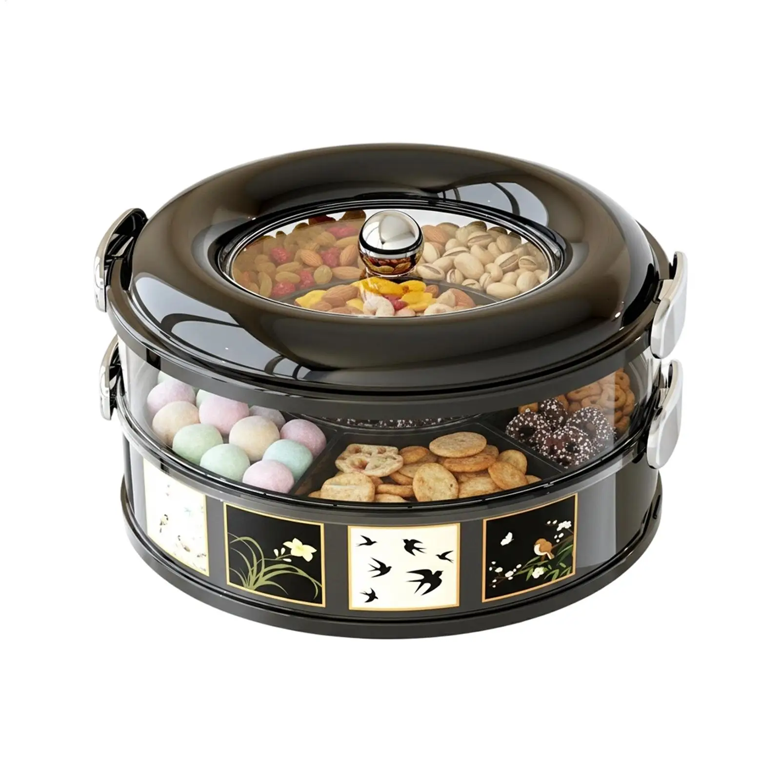 

Контейнеры для закусок, двухслойные, складные, для семьи, студентов, взрослых, мужчин, женщин, для кухни и дома