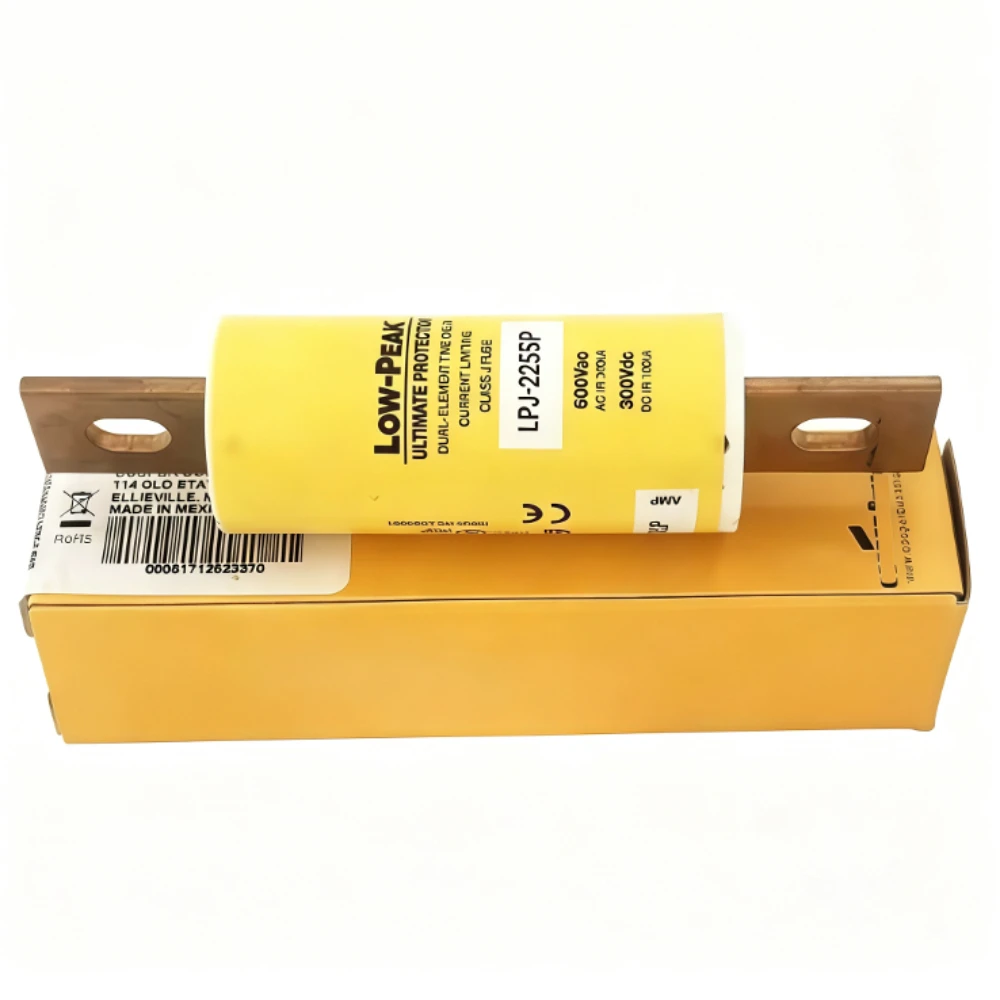 LPJ225SP 225A 600VAC 300VDC Class J Time Delay Fuse, Dual-Element Current Limiting Low-Peak Industrial Circuit Protection