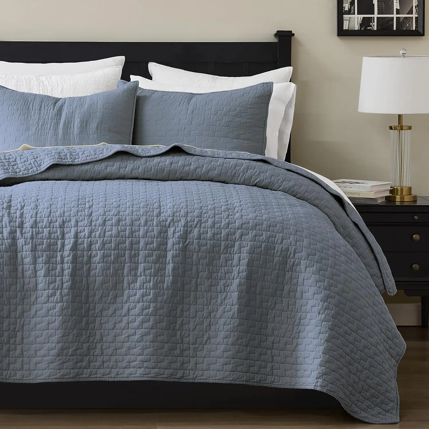 

Комплект постельного белья King Size из 100% хлопка с 2 наволочками, легкое мягкое покрывало для всех сезонов, 3 предмета