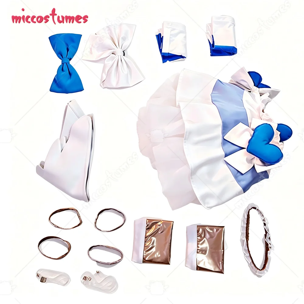 【Ready for Ship】Miccostumes Women's Stocking Angel Cosplay Costume Dress Set Wing with Fullset Accessories for Halloween view 6