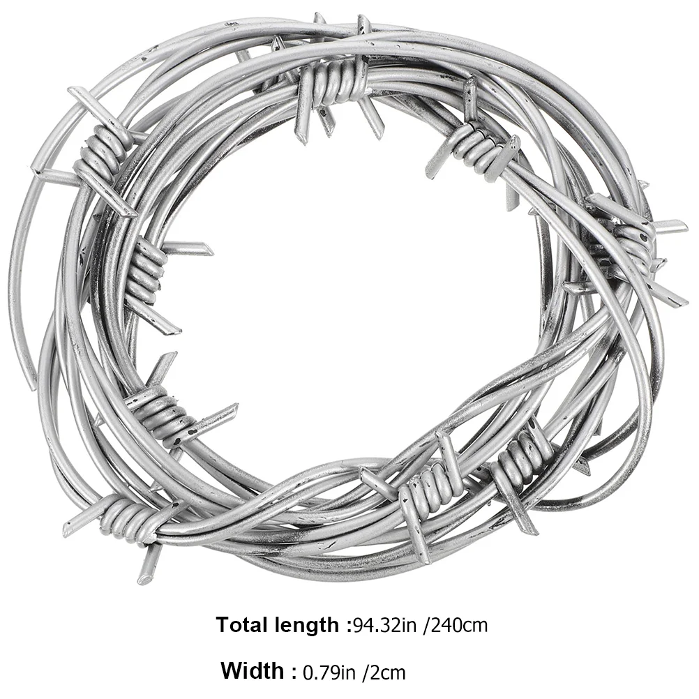 4 قطعة سلسلة سلك محاكاة الأسلاك الشائكة الزخرفية الدعامة المزحة هالوين زخرفة الأغصان من شجرة العفة مضحك
