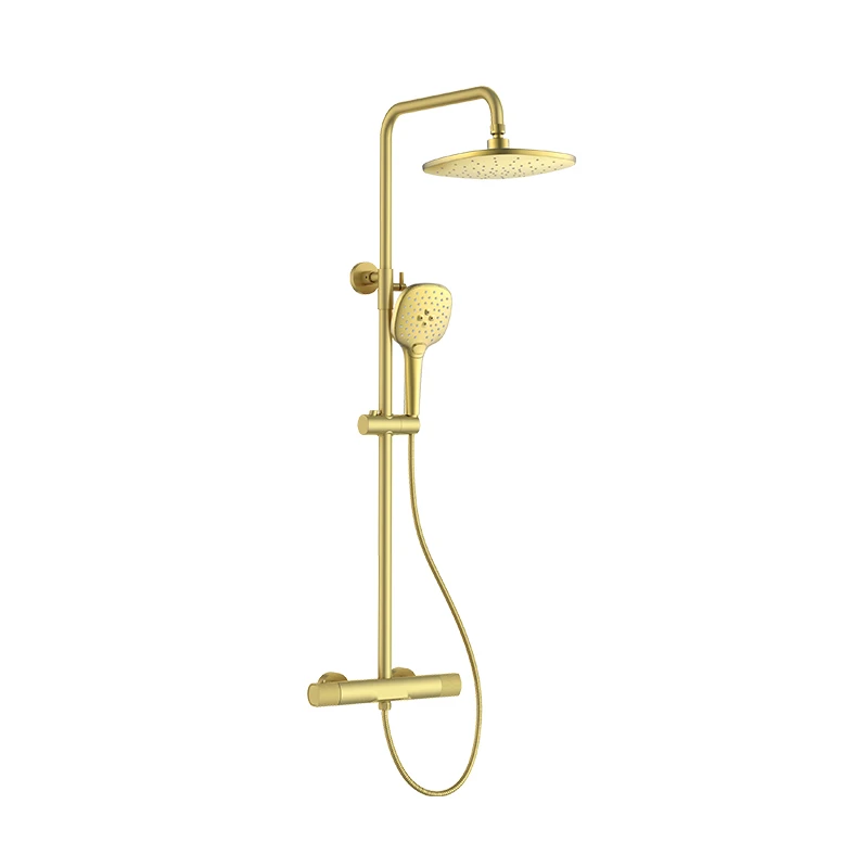 

Hot Sale Luxury Hotel Bathroom Gold Wall Mounted Design Shower Faucet