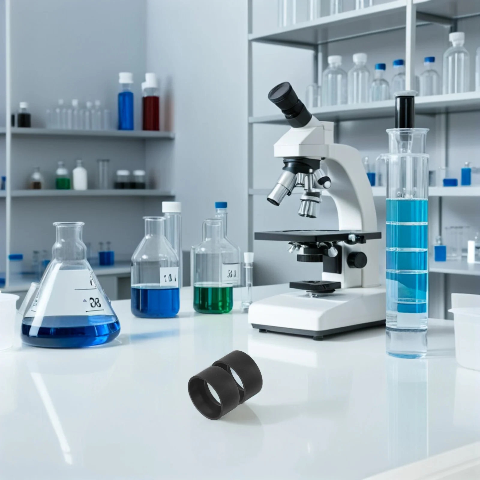 4 قطع بديلة لعدسة المجهر باللون الأسود مناسبة لراحة مجهر ستيريو التلسكوب