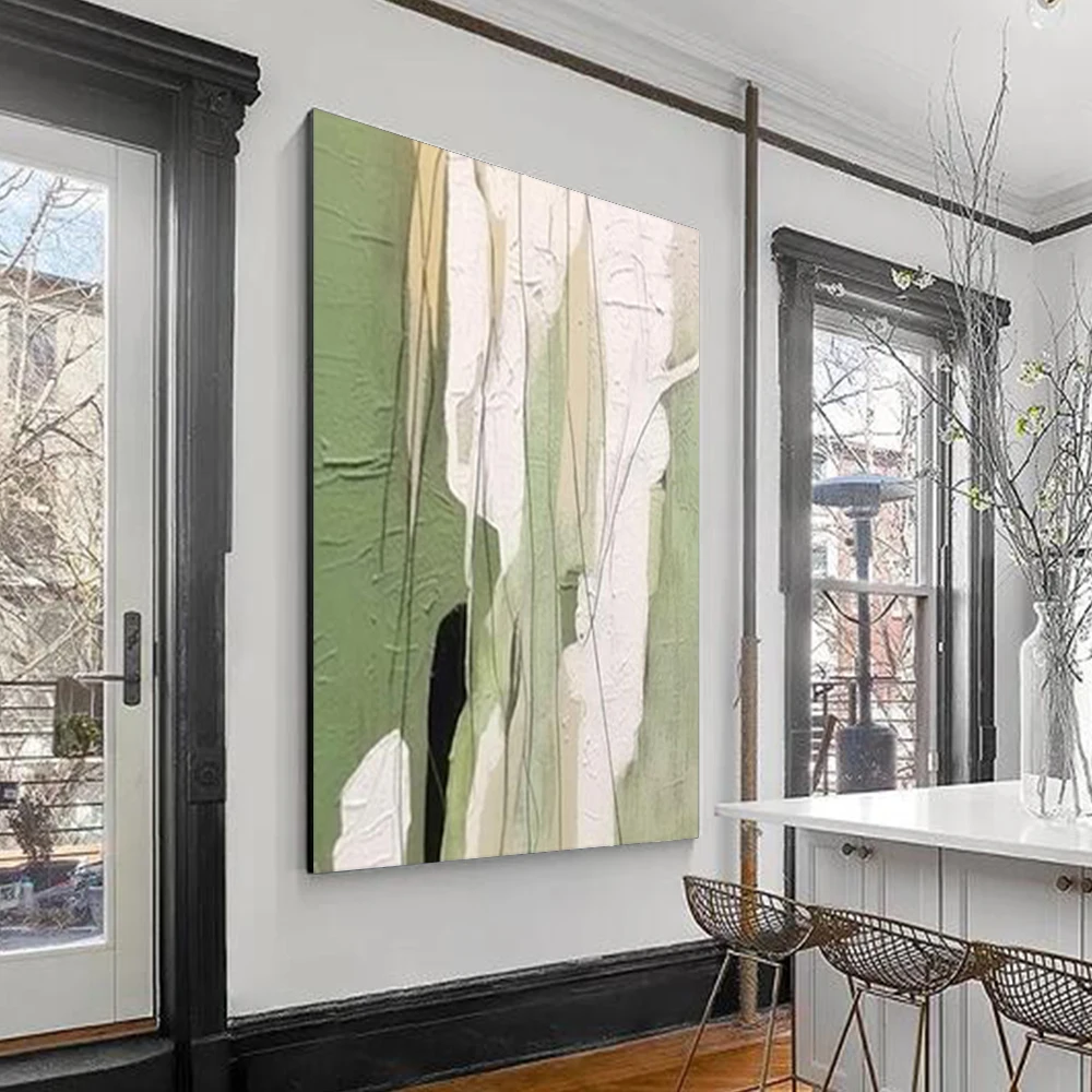 Large Mural 100% Hand-Painted Abstract Oil Paintings On Canvas City Pictures Blue Wall Art For Living Room Bedroom Hotel Porch