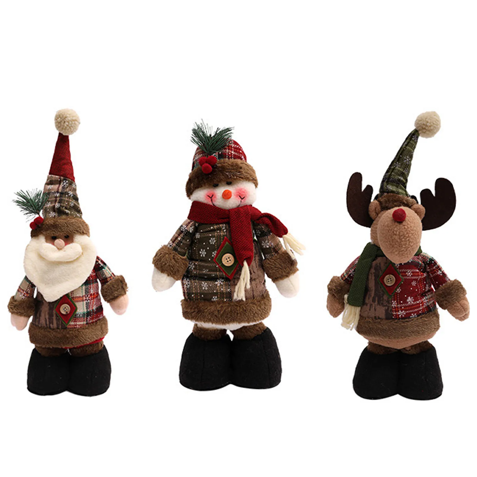 

Телескопическая рождественская кукла с телескопическими ножками, снеговик, лось, куклы, украшения, рождественские стоячие фигурки, кукла для вечерние, шкаф