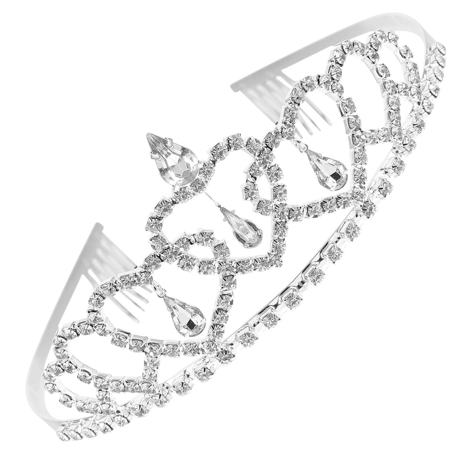 

Rhinestone Hair Accessories Wedding Crown for Bride Bridal Women Blue Crystal Alloy Girl Party Performance Decorative