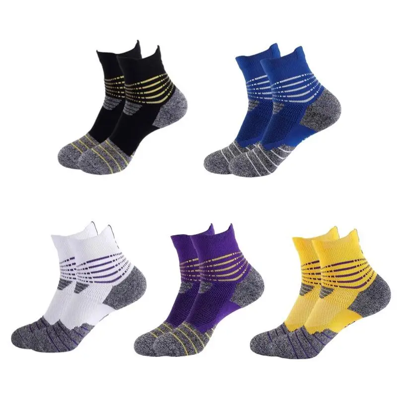 

Мужские баскетбольные носки, противоскользящие, впитывающие пот, спортивные носки, дышащие, с утолщенной подушкой для ног, амортизирующие
