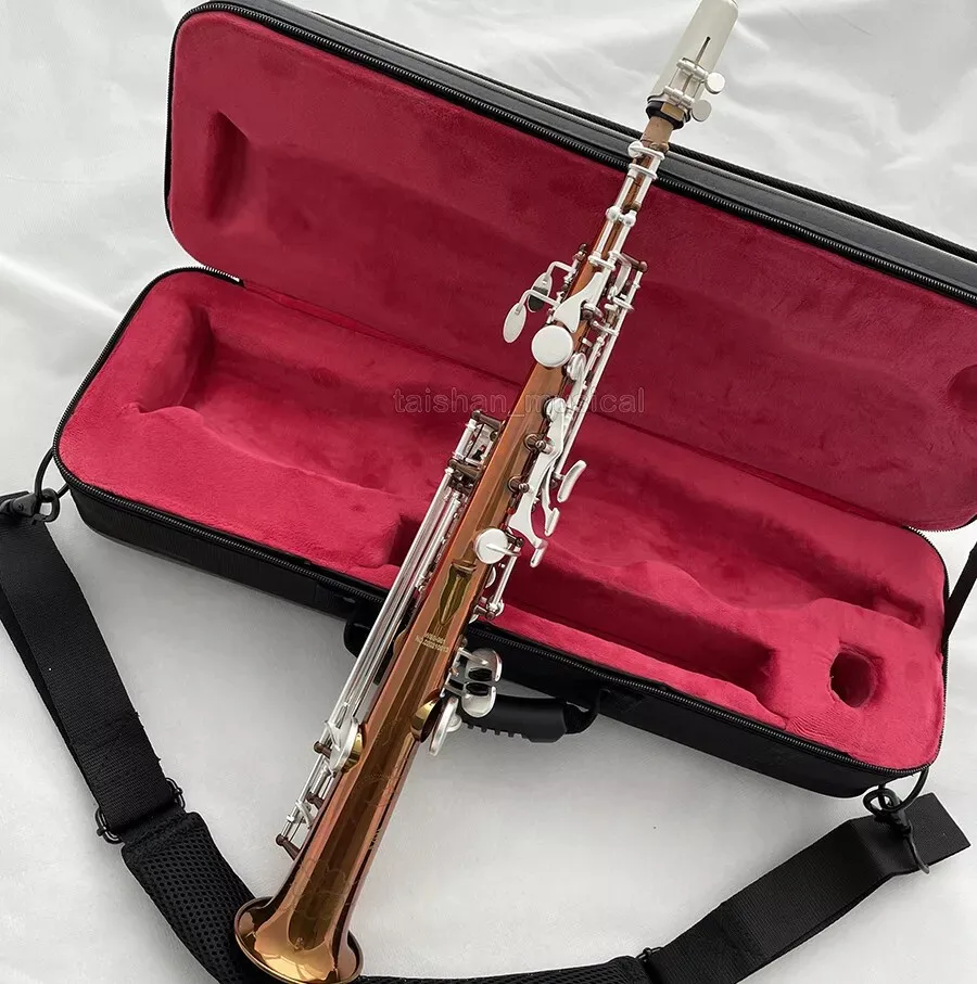 

2026 new39 Dark gold Sopranino Saxophone Satin silver Keys Eb sax Low Bb NEW