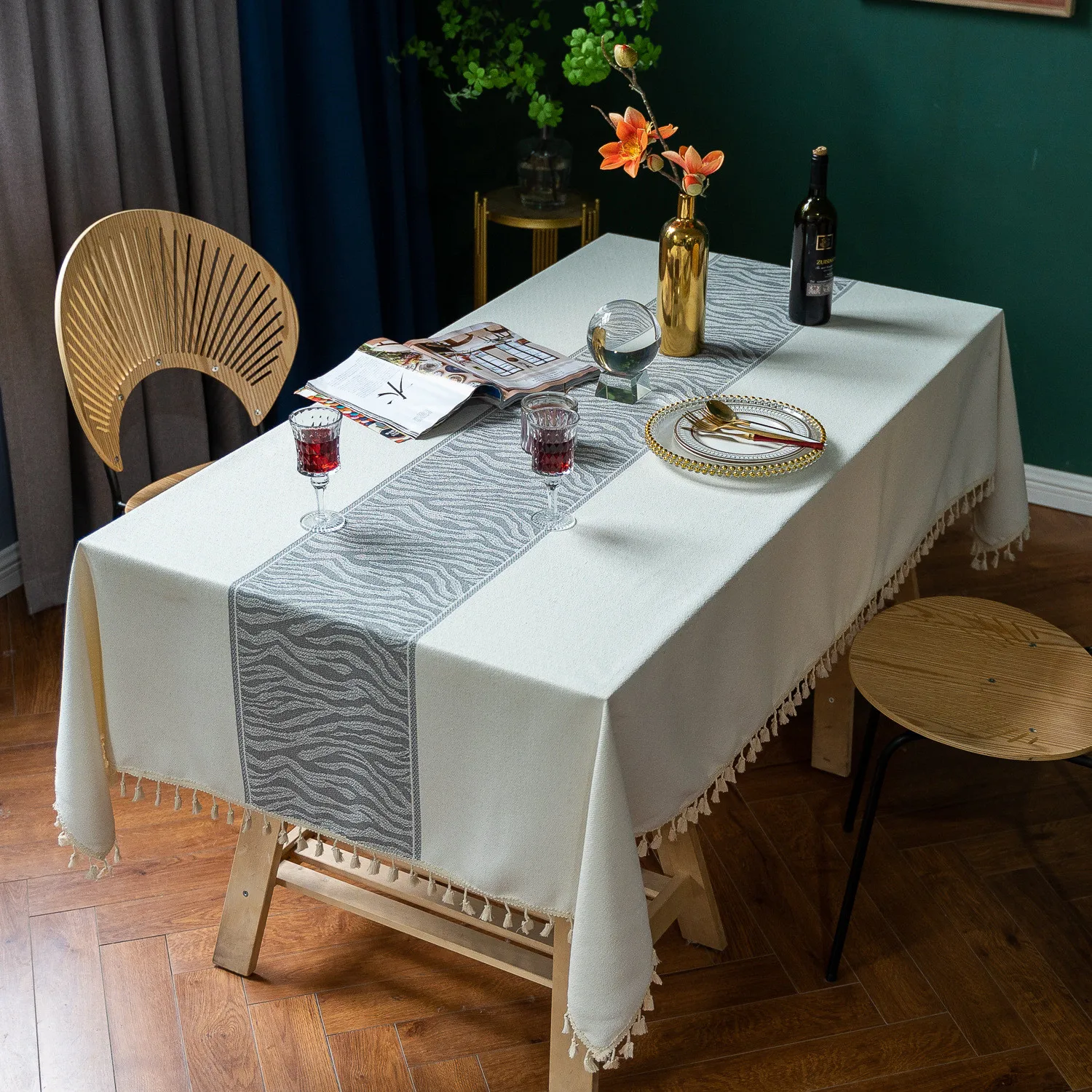 

Nordic Rectangular Tablecloth Simple Cotton Linen Disposable Tablecloth Oil-proof and Anti-scalding Thickened Table Cloth Home