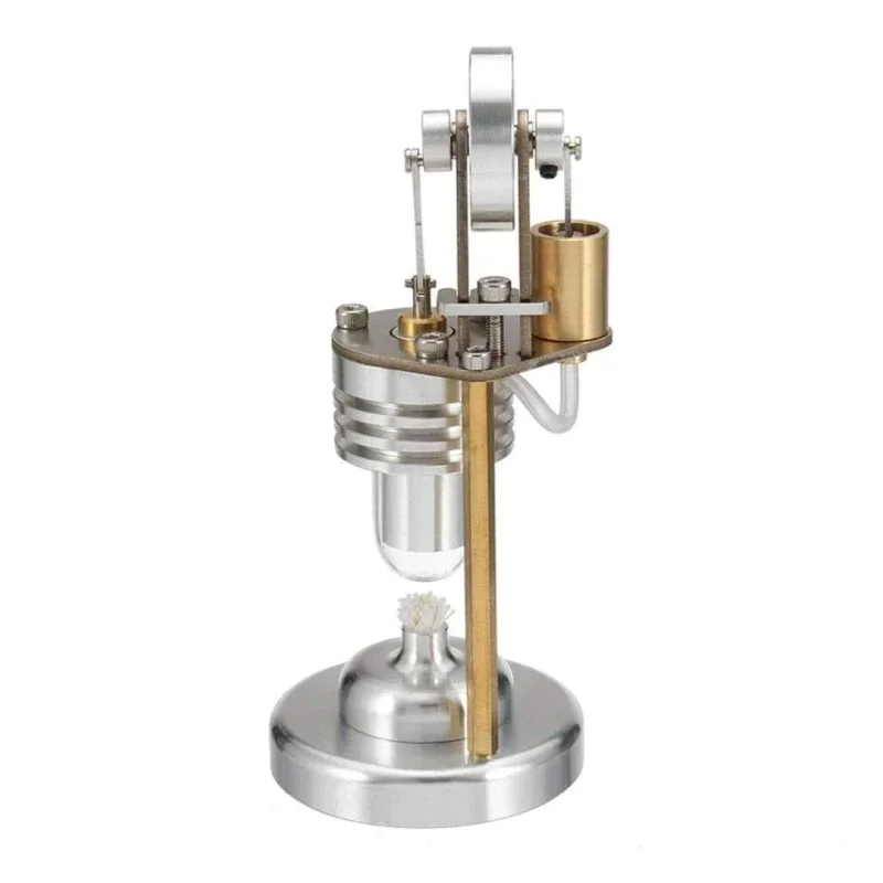 Stirling Engine Kit Micro Vertical Engine Model External Combustion Engine Physics Experiment Toy  for Students  Adults