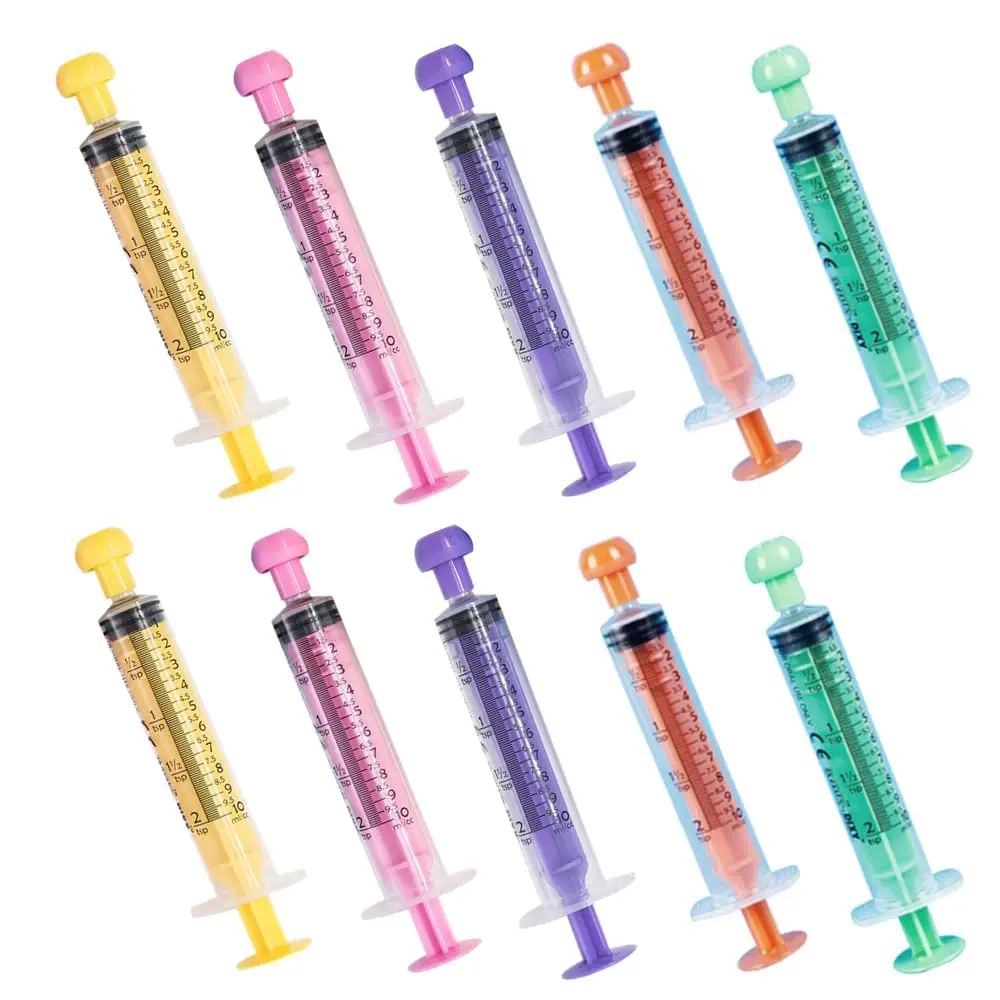 10 個カラフルな香水チップシリンジストレート引き出しツール神聖な調剤香水シリンジ香水抽出器 10 ミリリットル