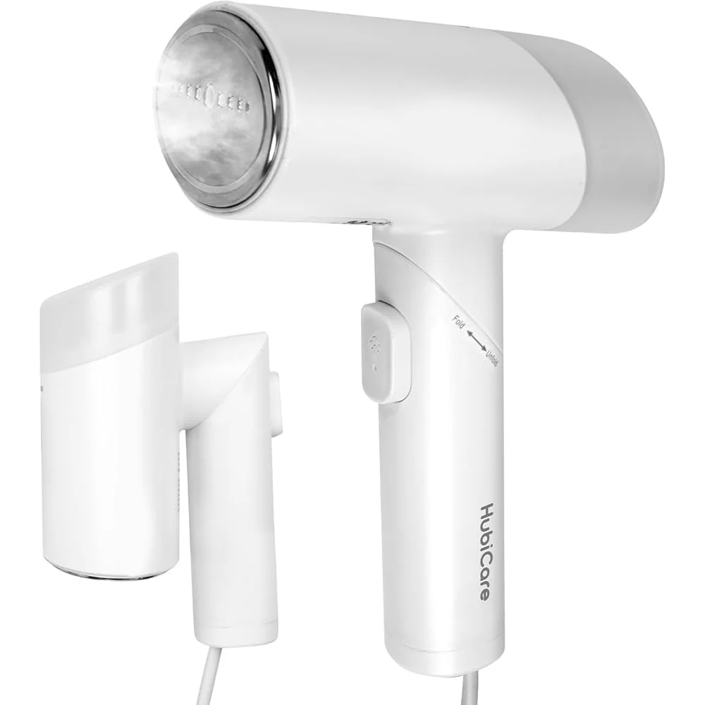 Tragbarer Dampfgarer mit zwei Spannungen und zwei Spannungen, 1000 W, kompakter, schneller Faltenentferner, faltbares, auslaufsicheres Reisebügeleisen