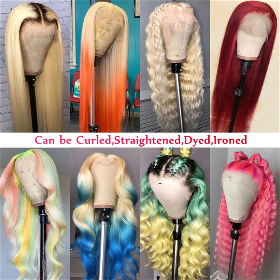 300 الكثافة 613 Hd الدانتيل الباروكة الأمامية 13x4 13x6 360 شقراء الدانتيل الجبهة خصلات الشعر المستعار الإنسان للنساء قبل قطعها الشعر البرازيلي مستقيم