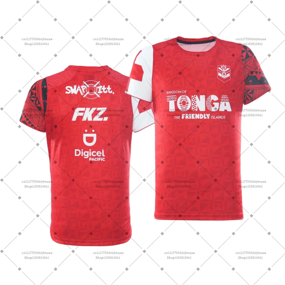 2026/27 Tonga Rugby League Mens Home Away Jersey Men Y2K T-shirt Breathable Quick-dry Suitable for Daily Wear and Training Wear