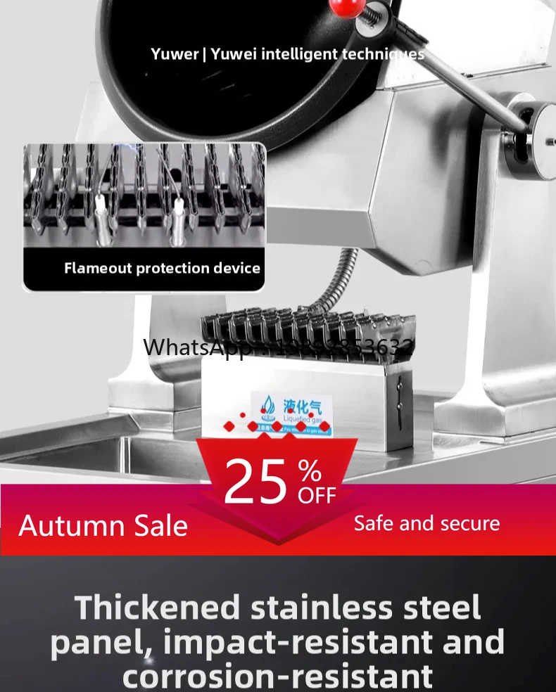 

automatic cooking machine with desktop intelligent small cooking robot canteen gas drum fried rice