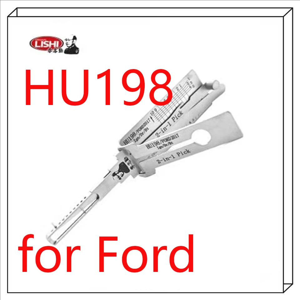 Lishi 2-in-1 Pick/Decoder locksmith tool for Ford HU198
