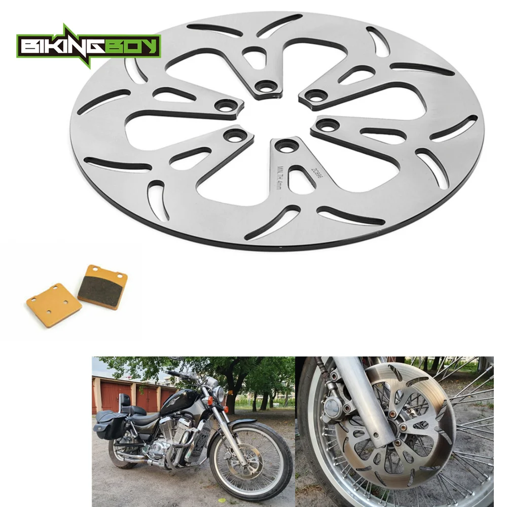 BIKINGBOY Intruder VS 1400 87-04 03 02 01 00 99 98 VS 750 GLF GLP 88-91 VS 800 GL 92-04 VS 700 86 87 Front Brake Disc Rotor Pads