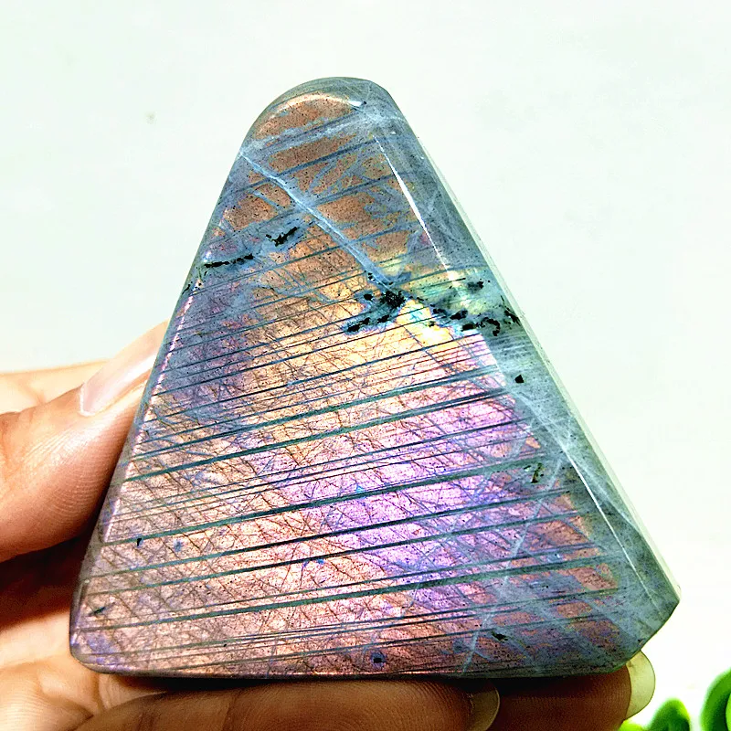 Natural Stones Purple Labradorite Violet Stone Meditation Witchcraft Healing Aura Feng Shui Crystals Room Decoration