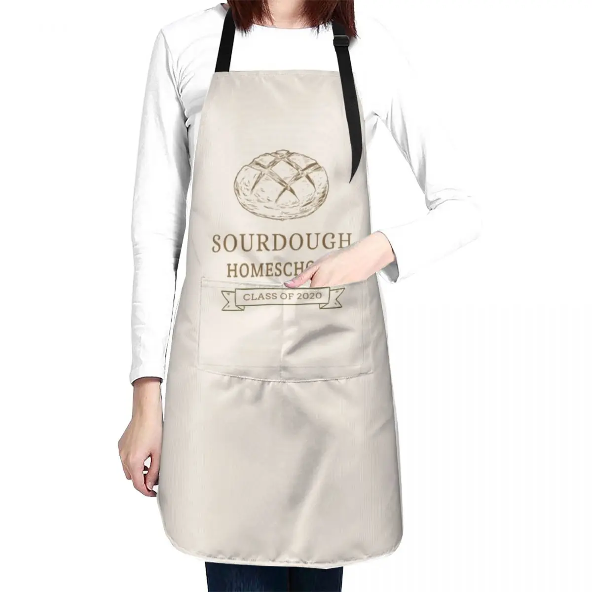 Sourdough Homeschool (darker image) Apron Home Supplies japanese woman Apron