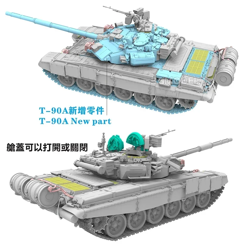 Vespid 조립 탱크 모델 키트, 러시아 주요 전투 탱크 T-90A 1/72, VS720026