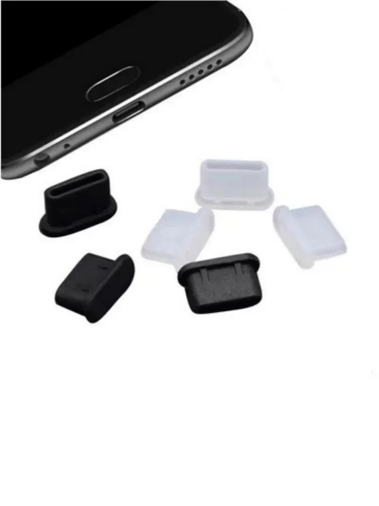 Silikonowe zatyczki przeciwkurzowe Type-C, osłonka ochronna na port USB do ładowania telefonu, nakładka przeciwkurzowa Type C do Samsung Xiaomi Huawei — zdjęcie 2