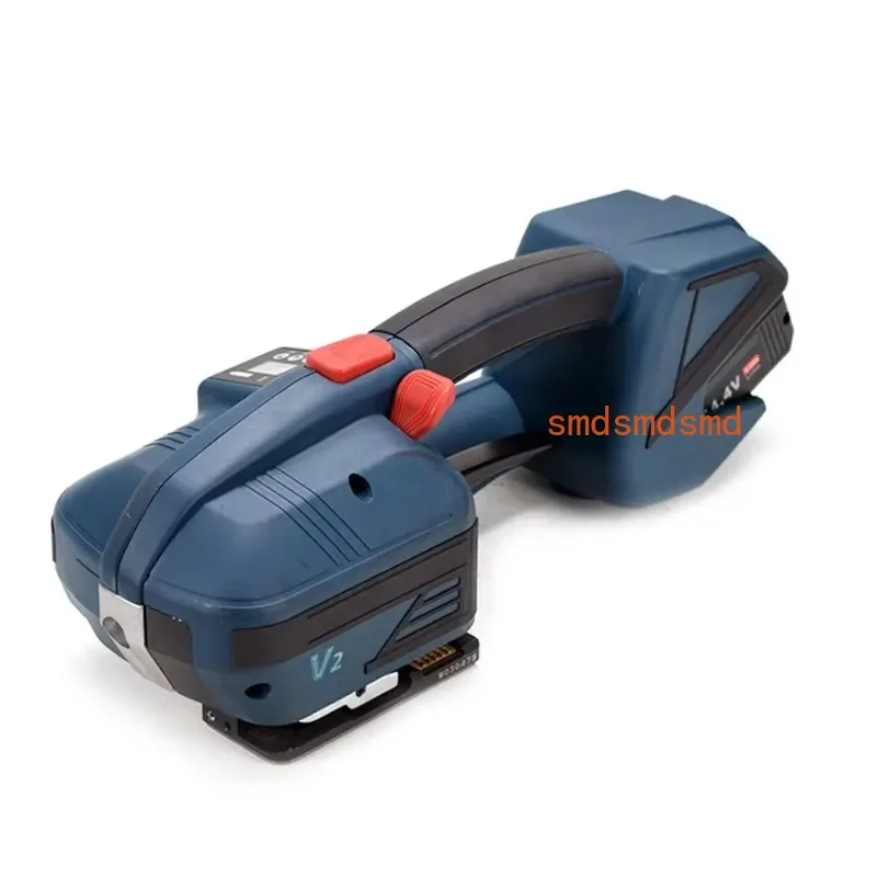 aboutAutomatic Lithium Battery Packing Tool Portable  PET  No Buckle Hot Melt Strapping Machine V2