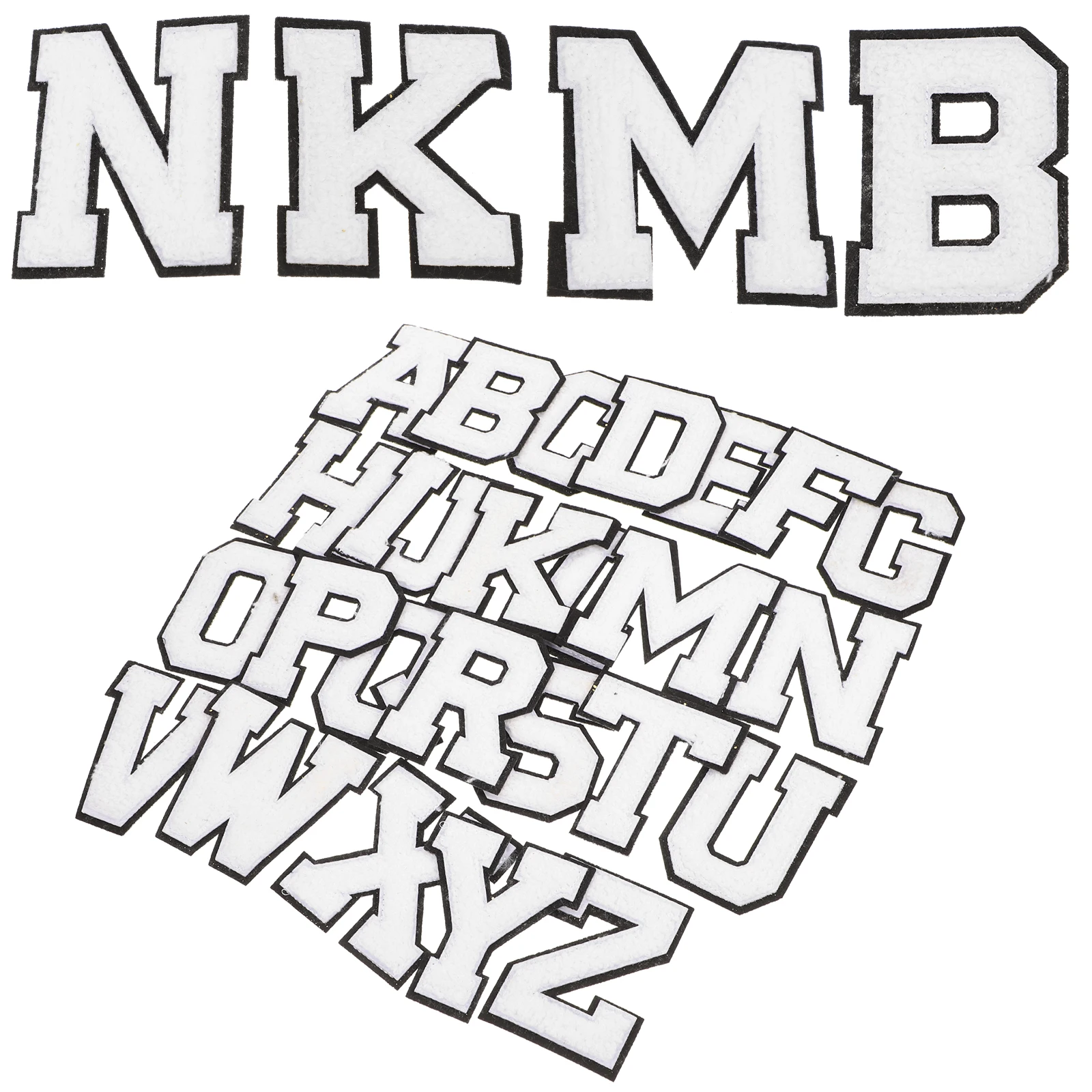 

52pcs Letter Embroidery Patch Compact Iron Letters for Clothing Polyester Hole Covering Jean Jacket Patches Lightweight Stylish