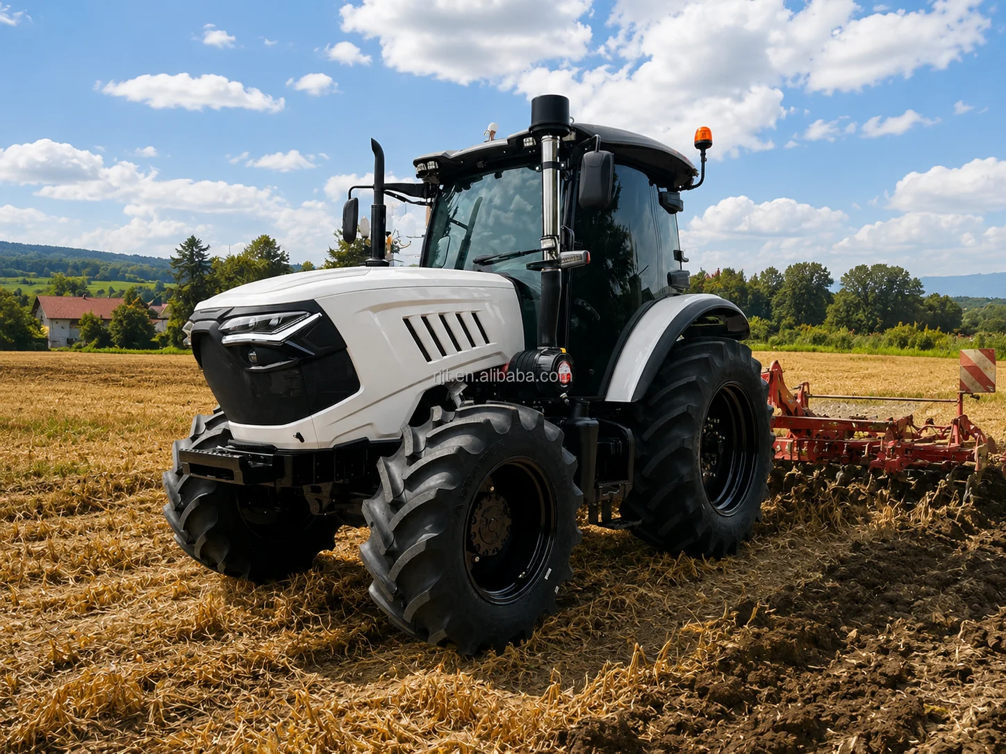 Wheeled tractor, reinforced chassis, powerful load capacity, high performance, suitable for agricultural operations