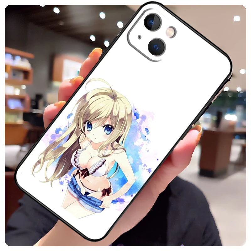 Sexy Anime Bikini Girl Ass Back Case For iPhone 13 Pro Max 16 15 11 12 14 Pro Max mini XR 15 16 Plus 16e Phone Cover