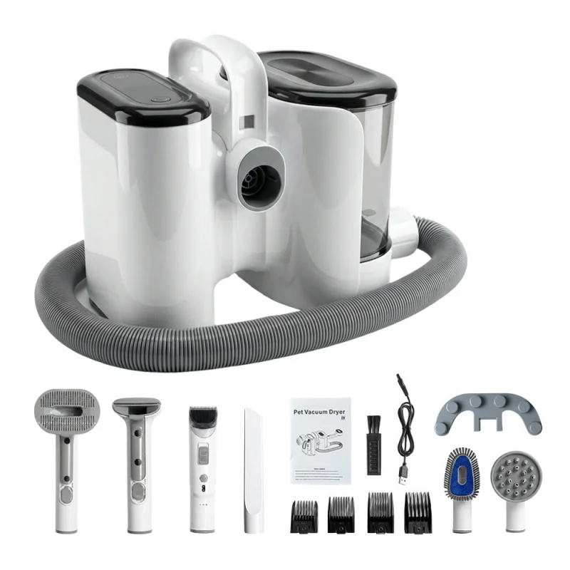Multifunctional pet grooming comb and hair remover, pet hair trimmer and cleaner, all-in-one vacuum and blower for dogs and cats