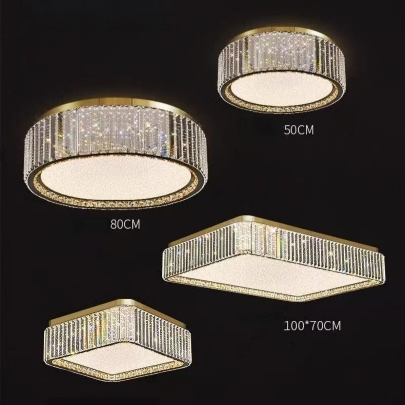 

Light Luxury Crystal Ceiling Lamp Villa Bedroom Ceiling Light Babysbreath for Living Room Dining Room Kitchen Home Decoration