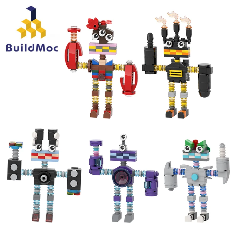 Buildmoc The Singinged Doll Monsters Wubbox Figures MOC Set Building Blocks Kits Toys for Children Kids Gifts Toy 554PCS Bricks