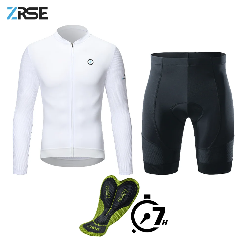 

ZRSE Pro Event Bicycle Clothing Men Cycling Sets Bike Pants Long Sleeves MTB Jerseys Men' Outfit Two Pieces Quick Dry Jersey Set