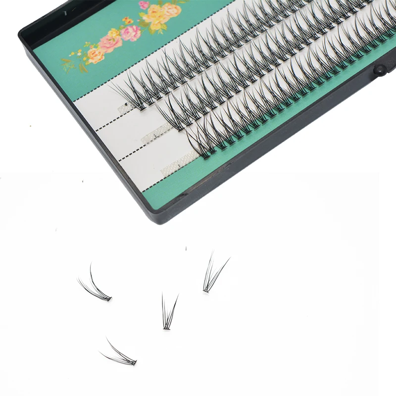Hot Sale Bundle Eyelashes Natural Soft Fasle Fake Lashes 0.07mm Eyelash Extension Wholesale Makeup Dovetail Fly Eyelash