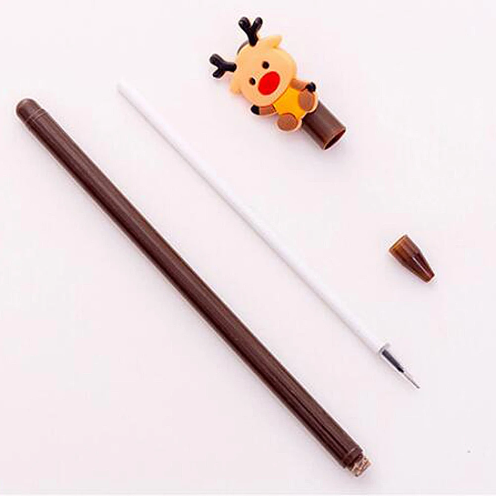 

20 шт., рождественский набор гелевой ручки, мультяшный дизайн для детей, студентов, школьные канцелярские принадлежности, гладкое письмо, Санта-Клаус, снеговик, Лось, Рождество