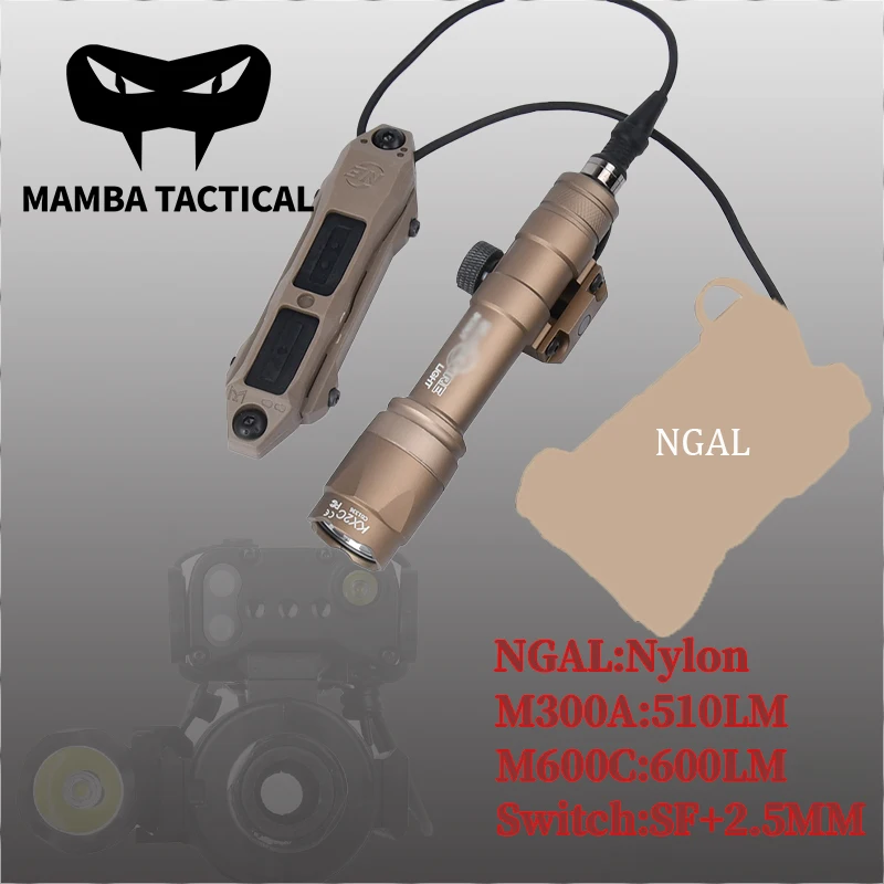 

NGAL Nylon Battery Box Red/Green/Blue White LED Light SureFir M300A/M600C Scoutlight Flashlight Dual Remote Pressure Switch