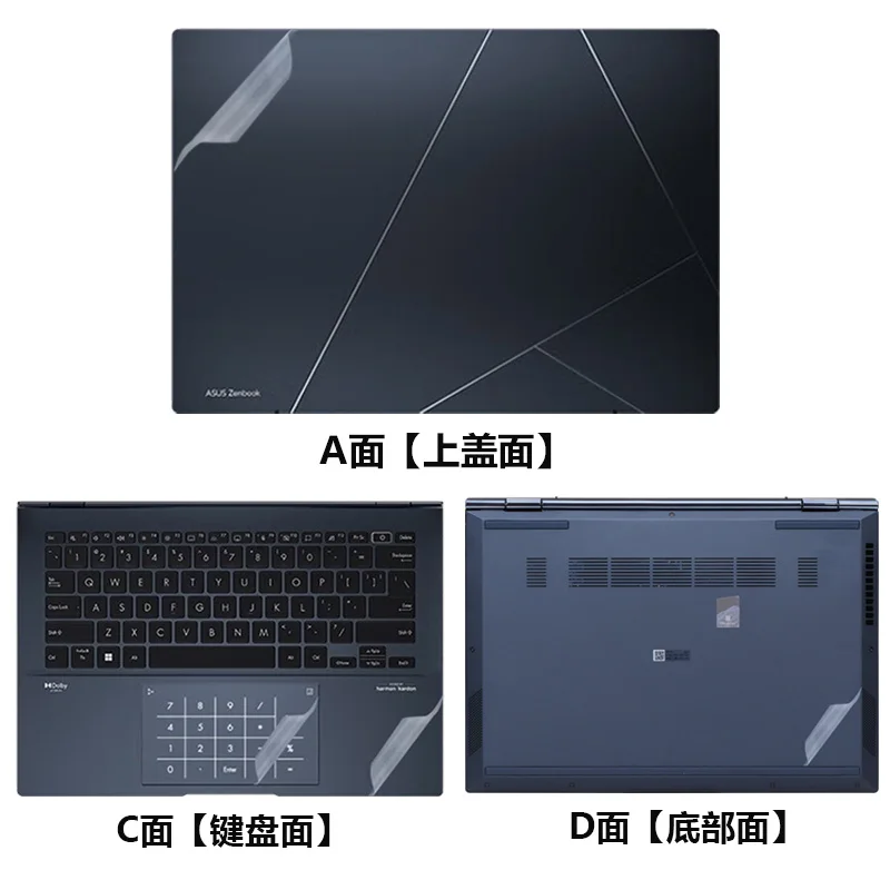 غطاء لاصق من الفينيل للكمبيوتر المحمول لكامل الجسم ملصق سكينسفور Asus Zenbook 14 OLED 2023 UX3404V UX3404VC UX3404VA UX3402 UX3402ZA UX3402V