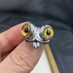 Personality Creative Funny Big Eye Meatl Frog Ring Artistic Designer Retro Opening Animal Rings for Women Men Jewelry Whole Sale
