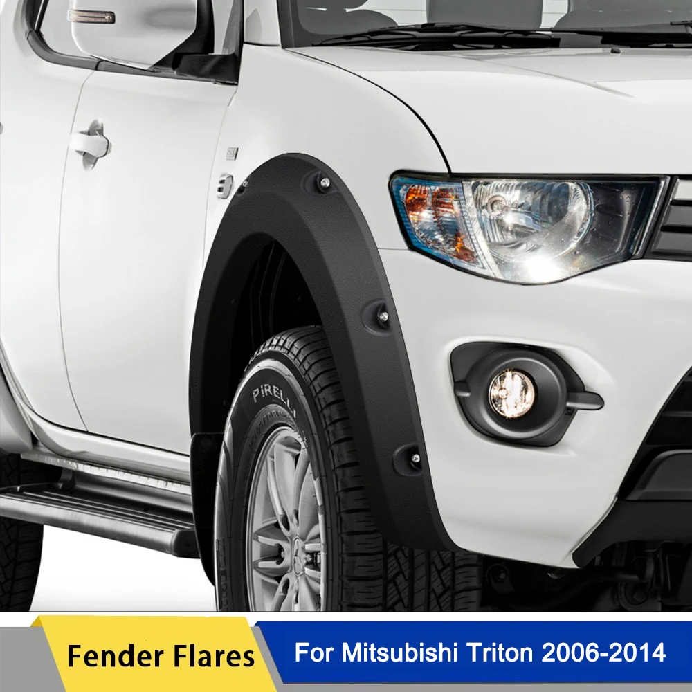 

Pocket Style Fender Flares Wheel Arch For Mitsubishi Triton ML MN 2006-2014 Mudguards Double Cabin 4X4 OFFROAD Car Accessories