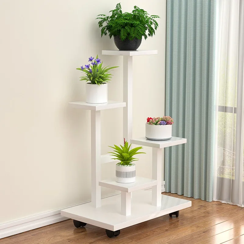 wrought-iron-flower-rack-with-wheel-movable-floor-flower-pot-rack-multi-layer-rack