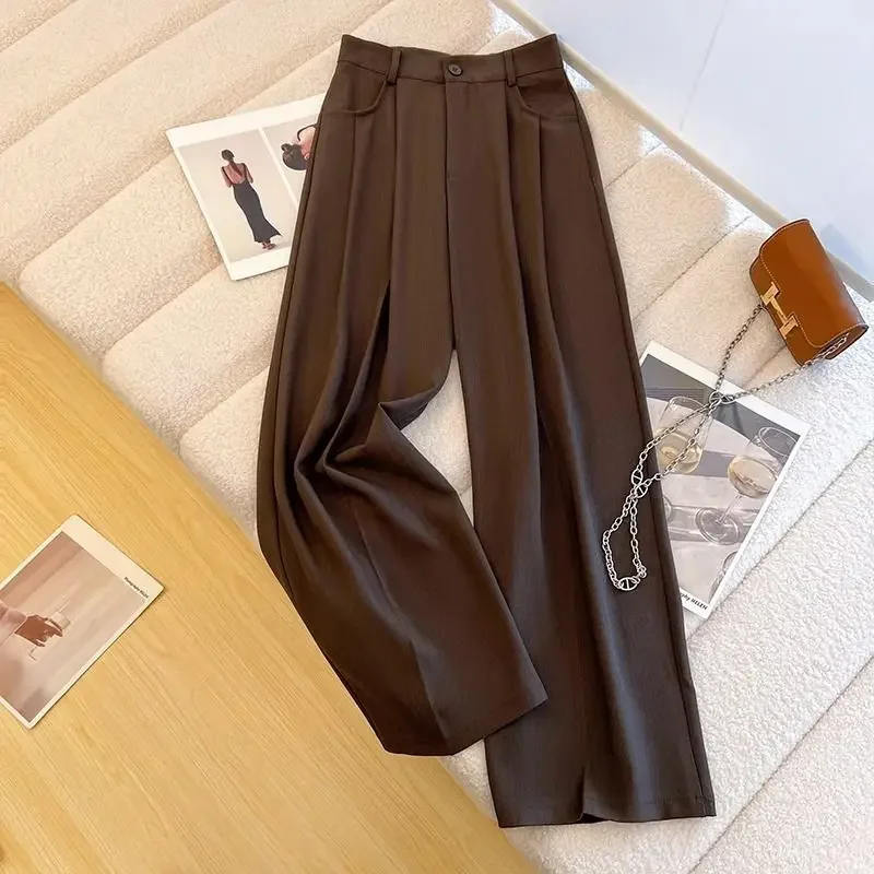 Pantaloni da donna Pantaloni primavera autunno per donna Pantaloni Moda coreana Abiti taglia unica Comodo elasticizzato Xxl Novità nelle tendenze 2025 G