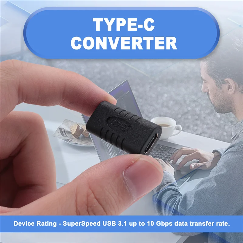 Adaptateur USB C A68Z femelle à femelle, adaptateur de Type C, petit adaptateur USB-C droit, convertisseur de connecteur USB 3.1 type-c