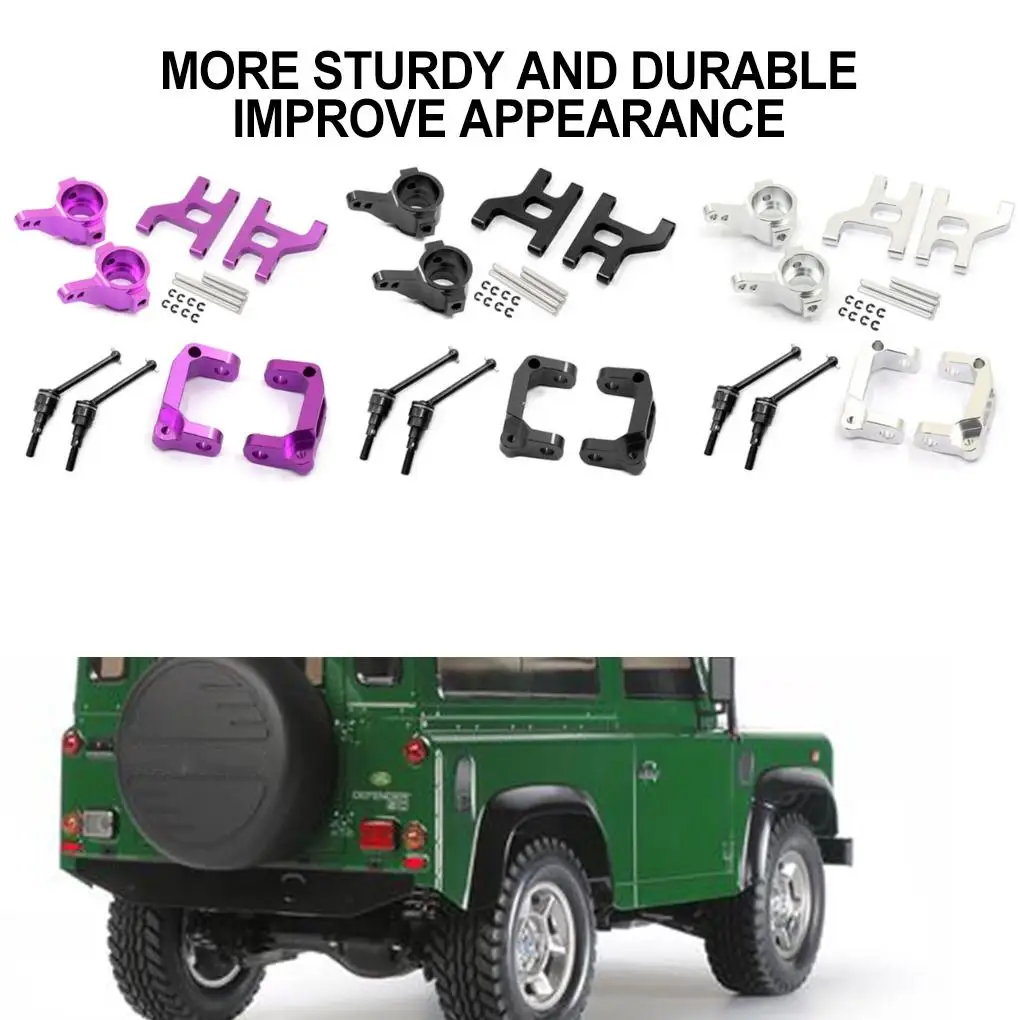 Aluminum Alloy High Precision Steering Servo Saver Complete For 1/10 1/14 CC01 56301 56304 56309 56314 TT01 TT02 Black