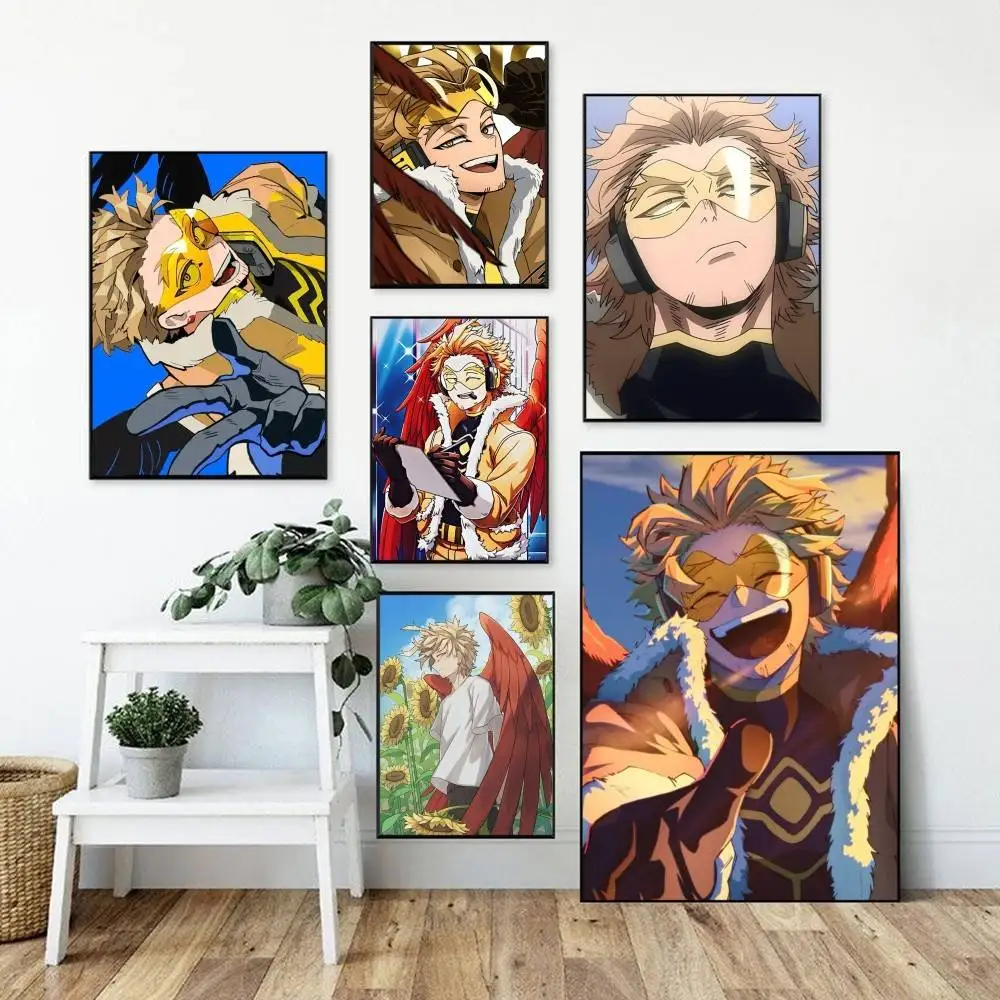 My H-Hero Anime Hawks   Poster Perfect Space Sticker Self Adhesive for Office Home Theater Wall Art Decor Fancy Gift