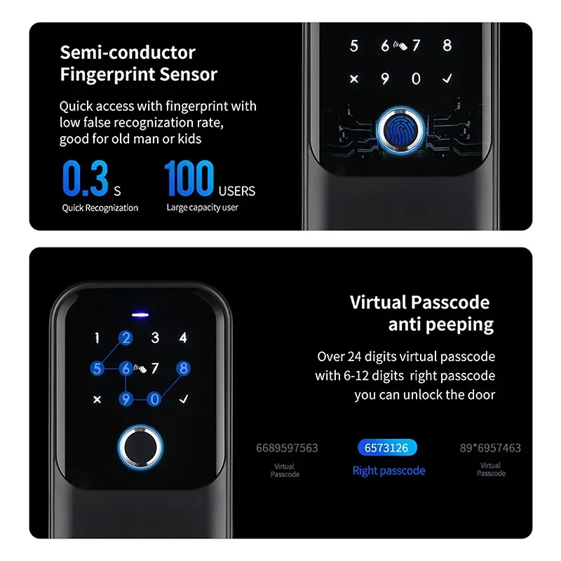 Smart Key Box Waterproof Tuya Ttlock Fingerprint Bluetooth Wifi Digital Security Lockbox APP Remote Access Airbnb Door Lock Box