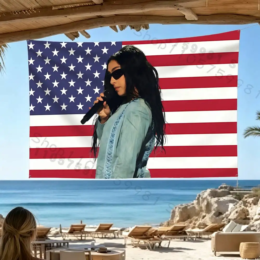 C-Charli Singer XCX High-Quality Flag Tapestry Banner Bedroom Living Room Bar Party Wall Decor Outdoor Use