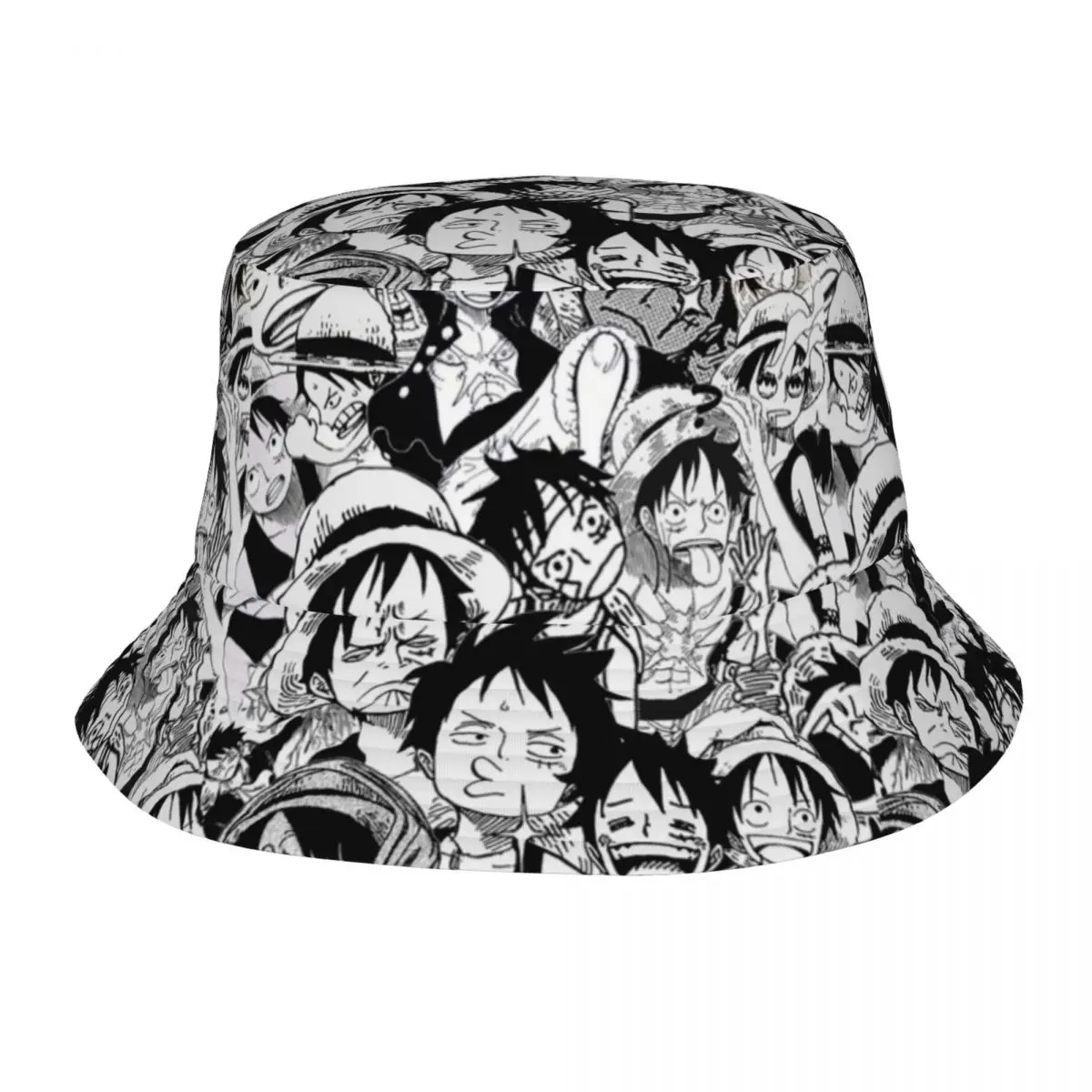 Unisex Bucket Hat Pirates Monkey Luffy Manga One Piece Hot Summer Headwear Hiking Fisherman Cap Session Hats Gift Idea