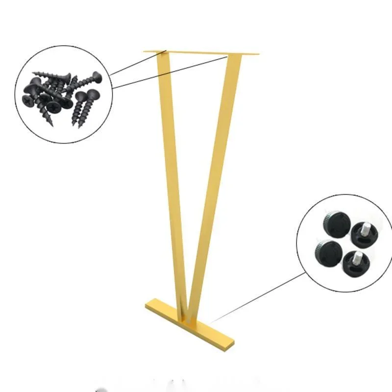Minimalnie zaprojektowane nogi do blatów barowych w kształcie litery V nogi do stołu biurko komputerowe stół warsztatowy nogi do stołu jadalnego żelazna herbata ze stali nierdzewnej
